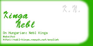 kinga nebl business card